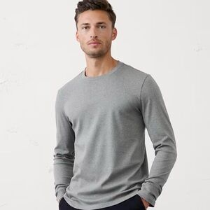 Banana Republic Men's Heather Gray Long Sleeve Tee